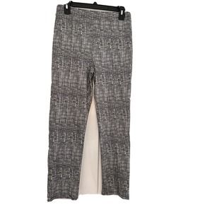 Lysse Black White Abstract Printed Leggings Size‎ Small Stretch Pants EUC